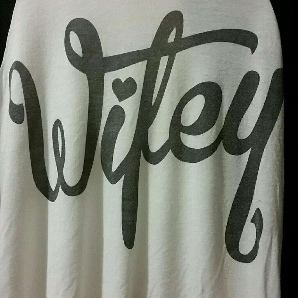 Last chance!Donating! Wifey baseball style tee